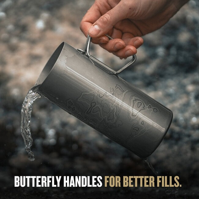 GRAYL GeoPress™ Purifier sticlă de filtrare Titanium + Cook Lid, Olive Drab