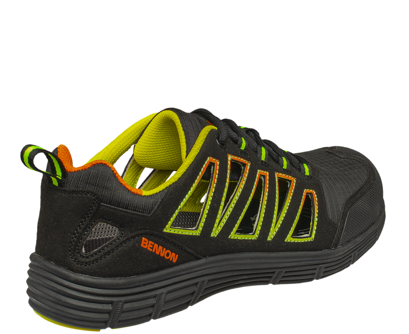 BENNON REBEL S1P ESD Low pantofi sport cu talpă joasă, verzi