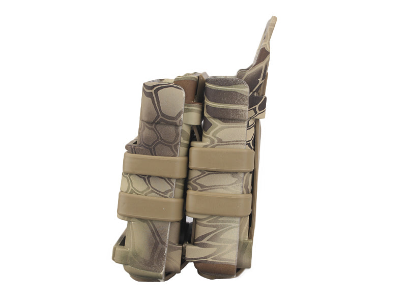 Emersongear Fast Mag Friction Gen 3 husă plastică pentru două încărcătoare, Highlander camo