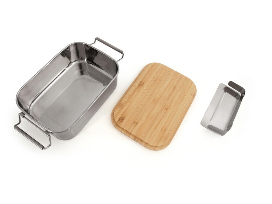 Origin Outdoors Bamboo-Clip cutie de prânz din oțel inoxidabil 1,2 l