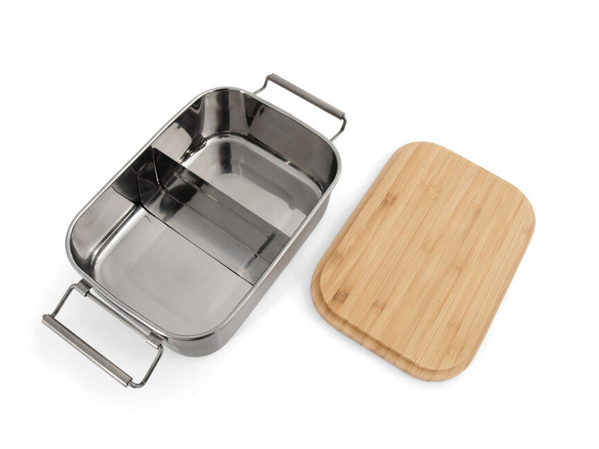 Origin Outdoors Bamboo-Clip cutie de prânz din oțel inoxidabil 1,2 l