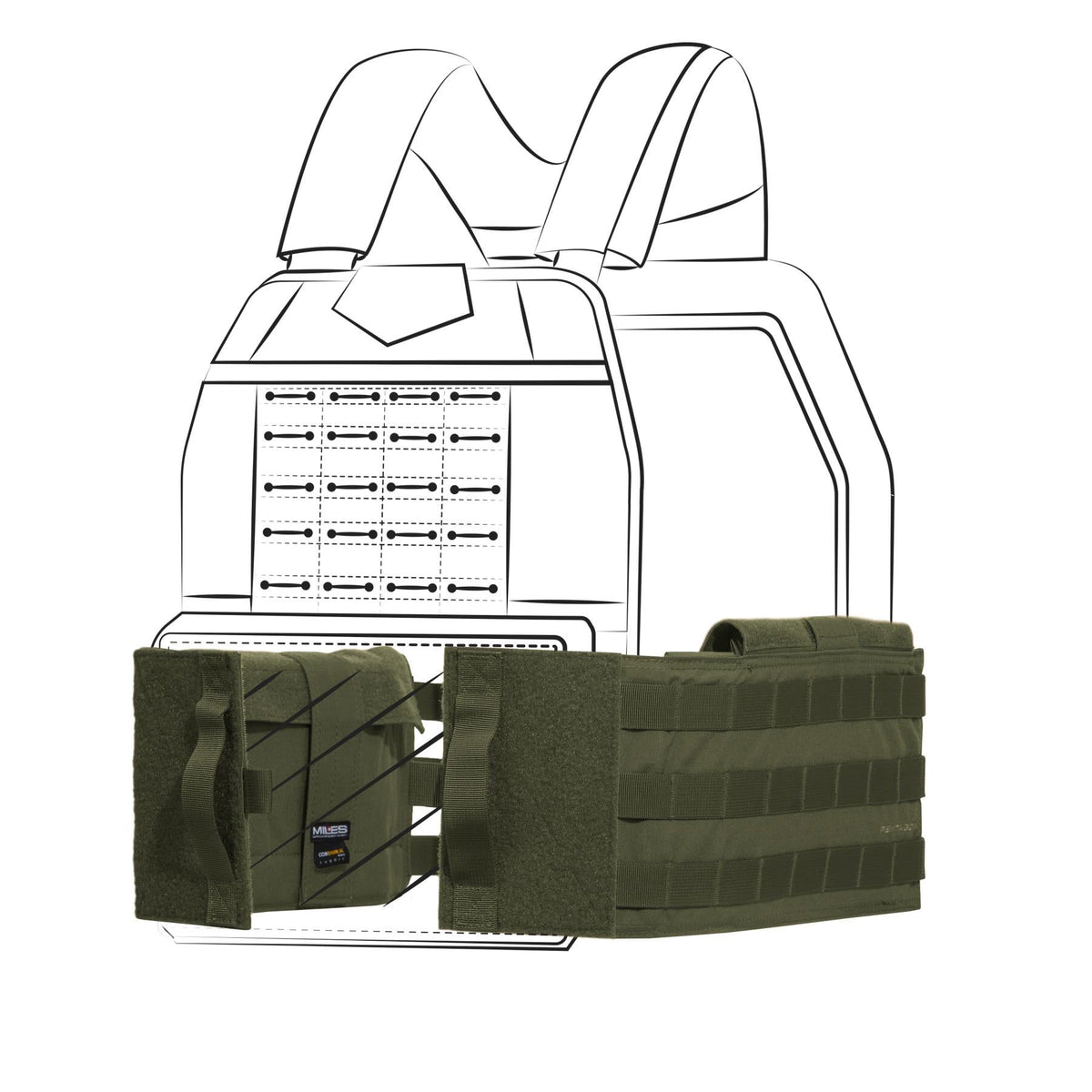 Pentagon Combat centură modulară pentru vestă, oliv