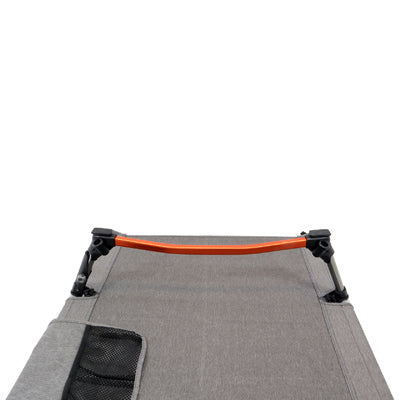 BasicNature pat de camping ridicat, 190 cm, gri