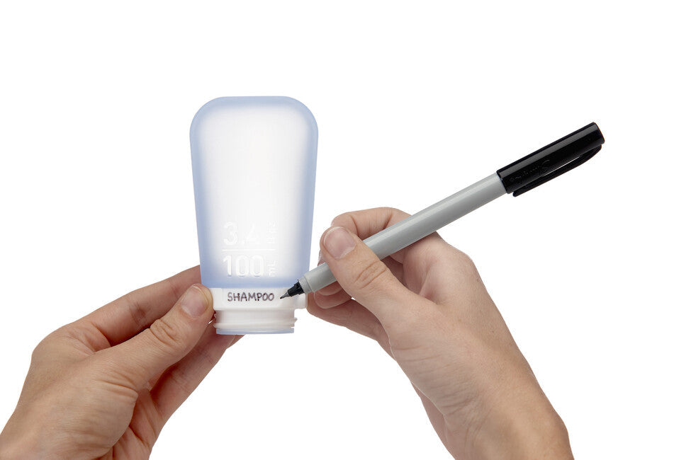 Humangear GoToob+ recipient din silicon pentru lichide 100 ml culori, albastru
