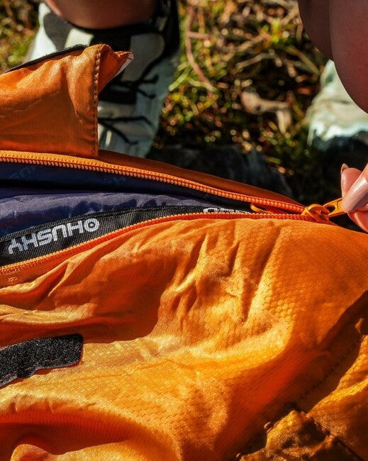 HUSKY sac de dormit sintetic trei sezoane prelungit, galben, -10