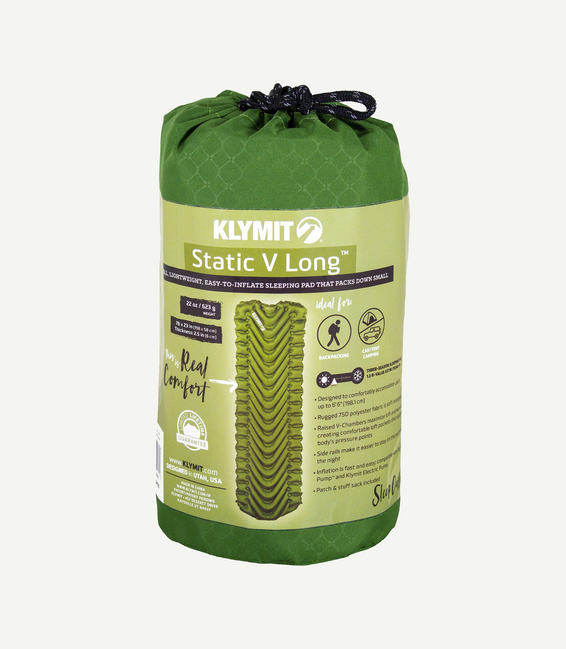 Klymit Static V Long saltea de dormit, verde