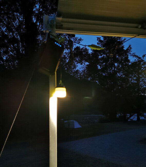 Origin Outdoors Connectable lampă LED, albastră, 200 lumeni, alb cald
