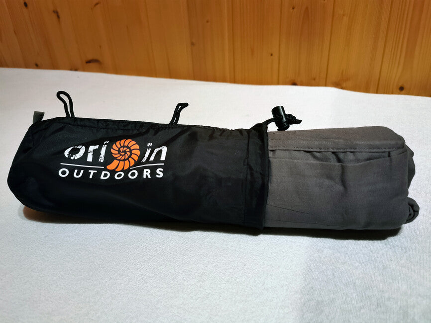 Origin Outdoors inserție pentru sac de dormit din bumbac dreptunghiulară, antracit