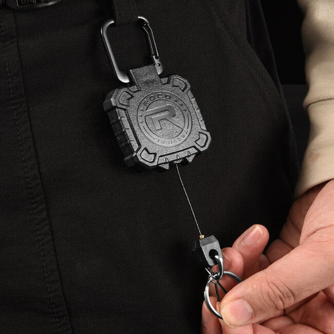 Leguon Keyhex carabinieră cu coardă din oțel pentru chei, neagră