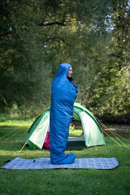 HUSKY Plus sac de dormit sintetic trei sezoane extins -10, albastru