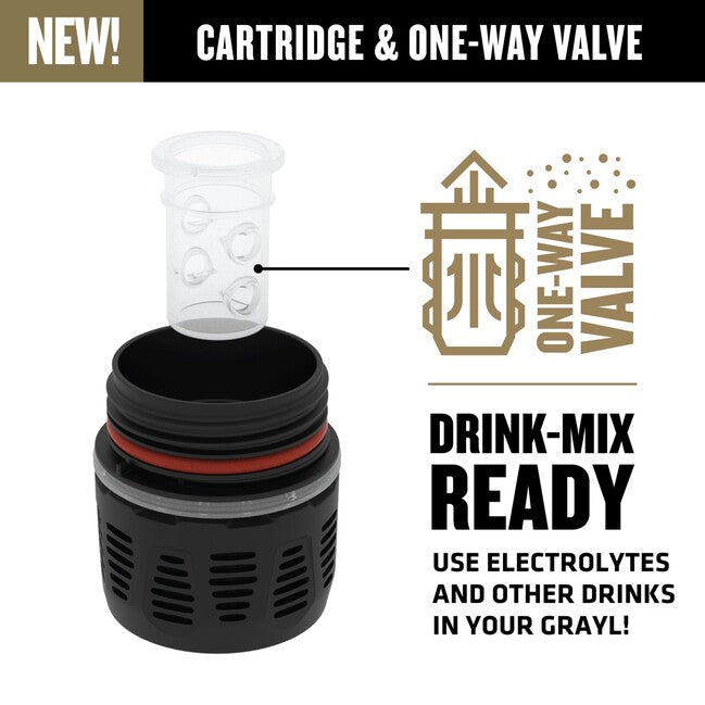 GRAYL UltraPress™ Purifier sticlă de filtrare Titanium, Covert Black