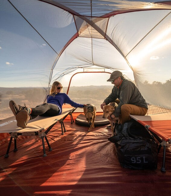 Klymit Mesa Cot XL pat de camping, roșu