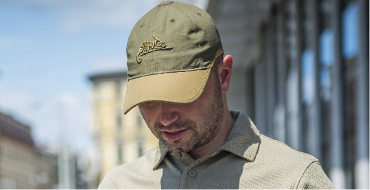 Helikon-Tex șapcă PolyCotton Ripstop cu logo, Coyote / Olive Green