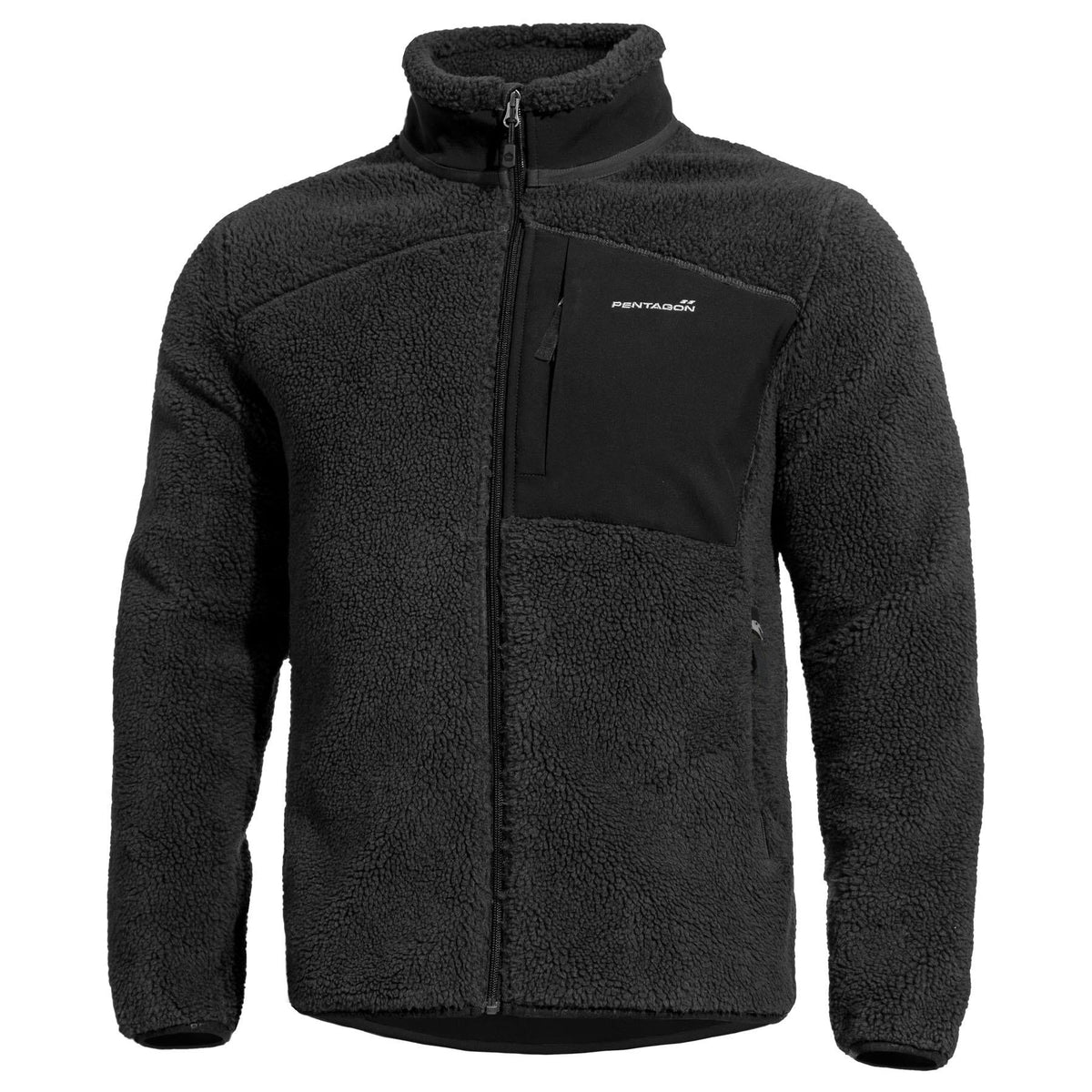 Pentagon Summit Sherpa geacă fleece pentru bărbați, neagră