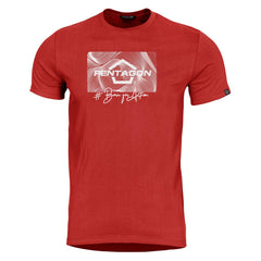 Pentagon Contour tricou, roșu
