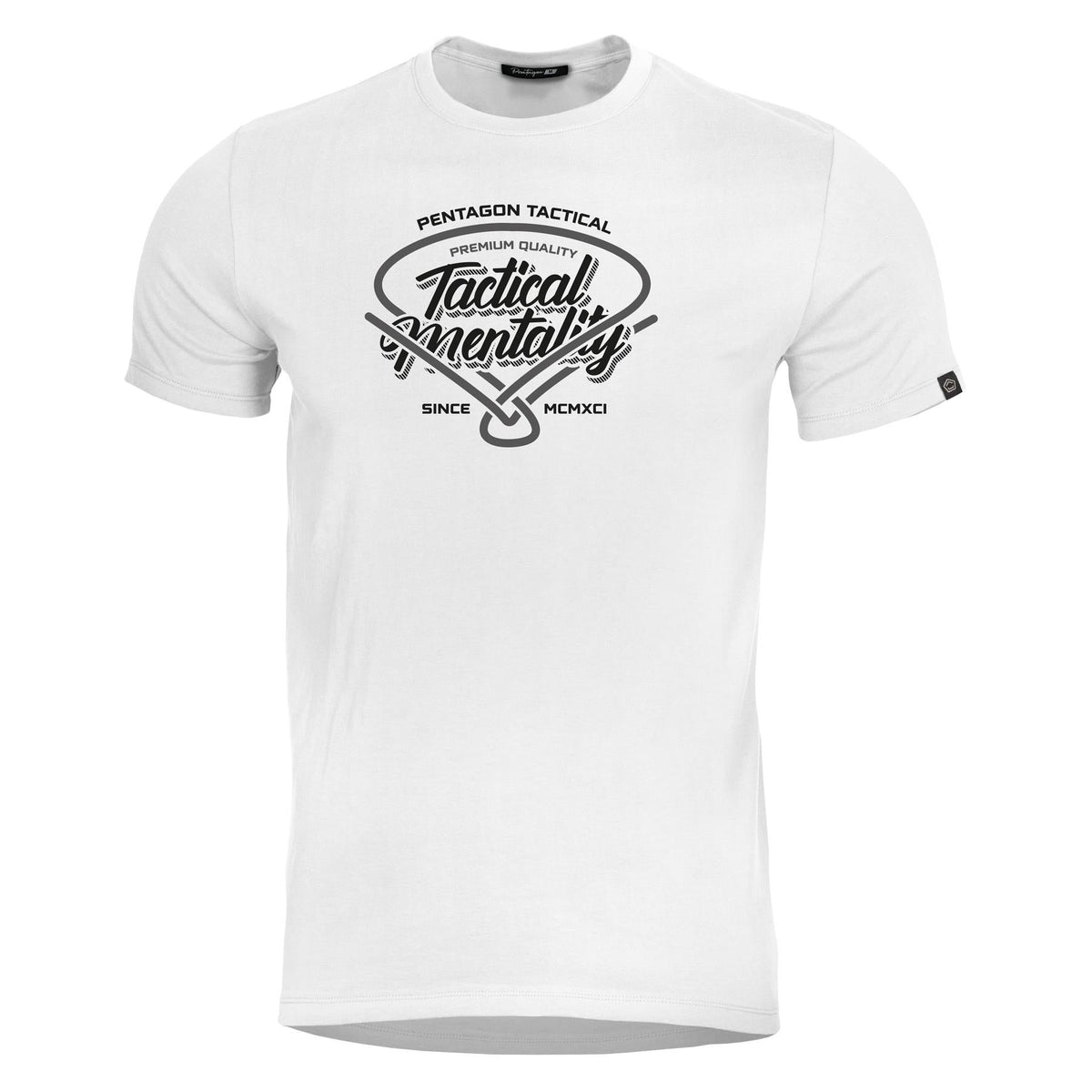 Pentagon Ageron Tactical Mentality tricou scurt, alb