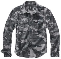 Brandit Vintage cămașă pentru bărbați, Grey camo