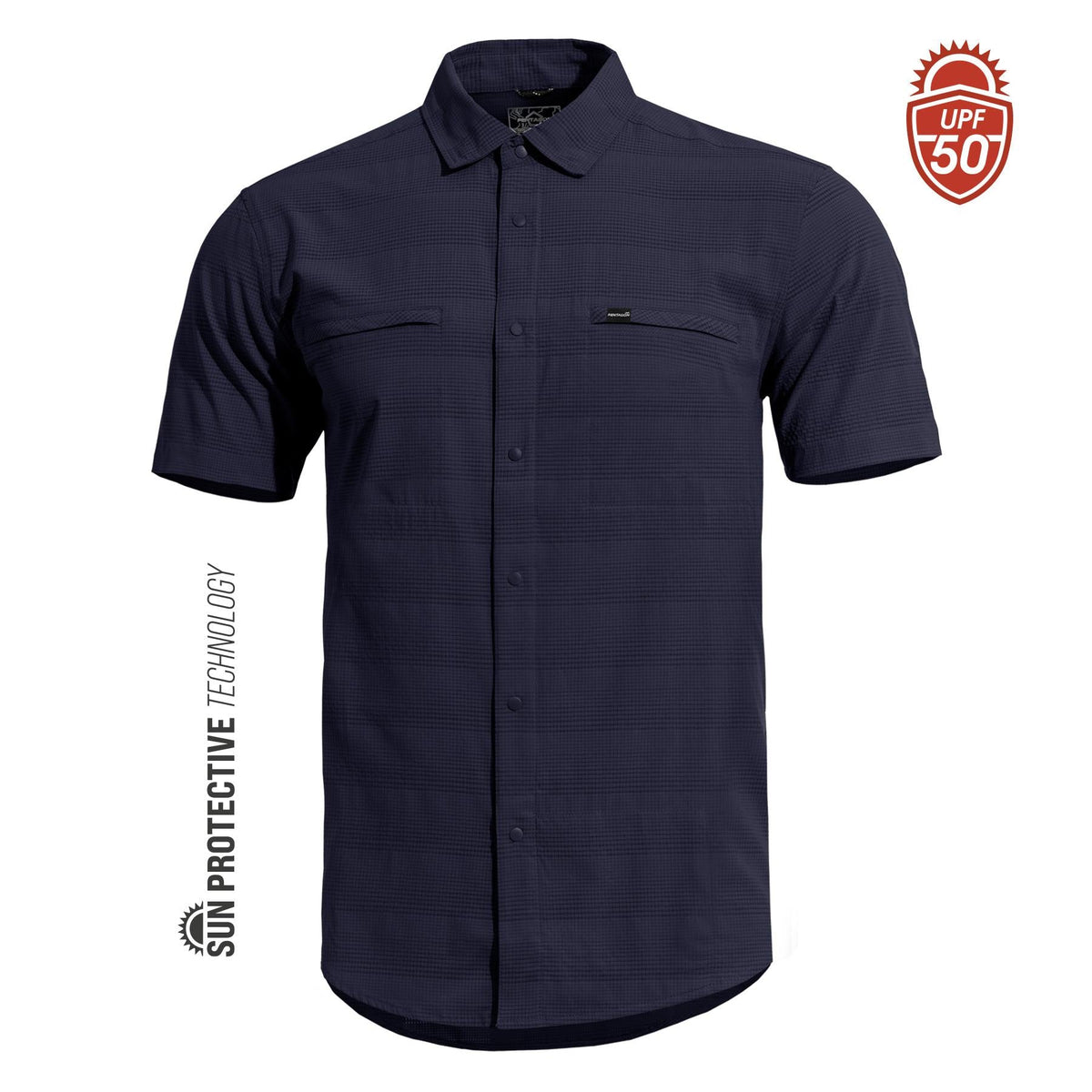 Pentagon Ripple cămașă cu mânecă scurtă, Midnight Blue