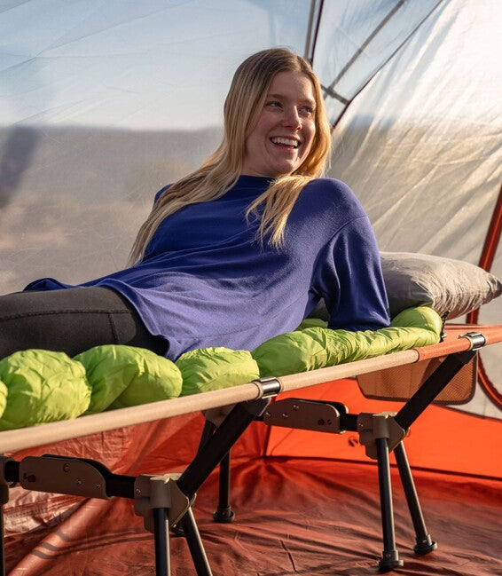 Klymit Mesa Cot XL pat de camping, roșu