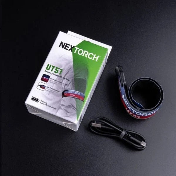 NexTorch® UT51 bandă de siguranță intermitentă, roșie-albastru