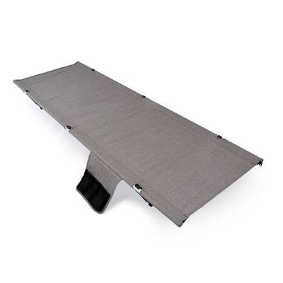 BasicNature pat de camping ridicat, 190 cm, gri