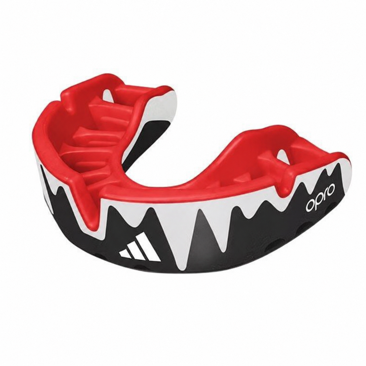 Adidas Opro Platinum protecție pentru dinți, roșie-negru-alb