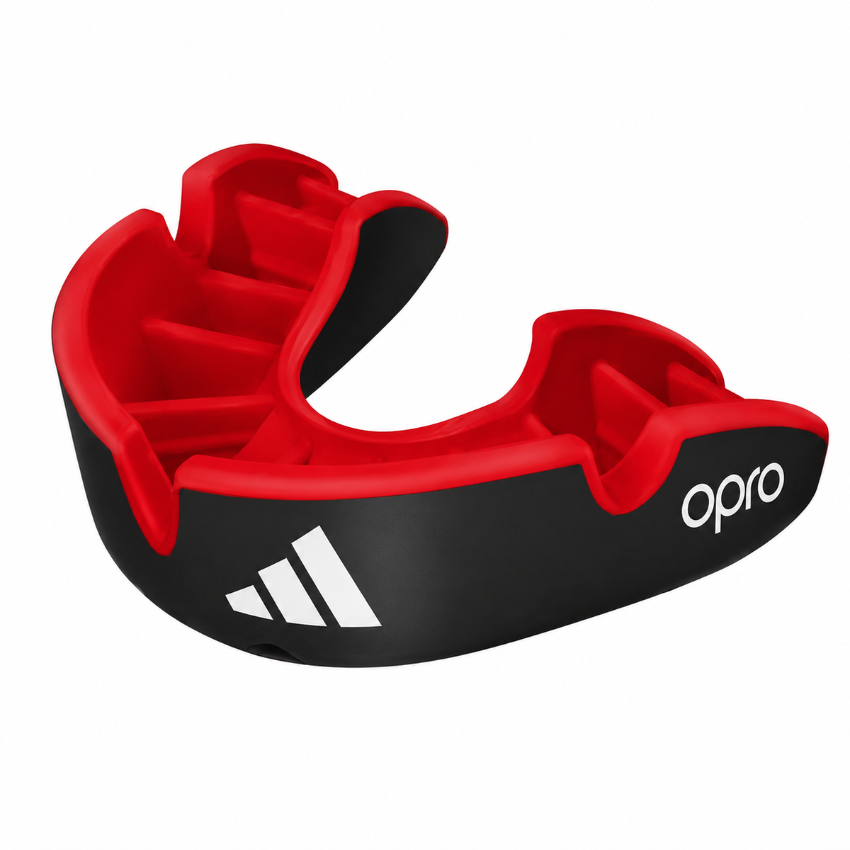 Adidas Opro Silver protecție dentară, neagră-roșu