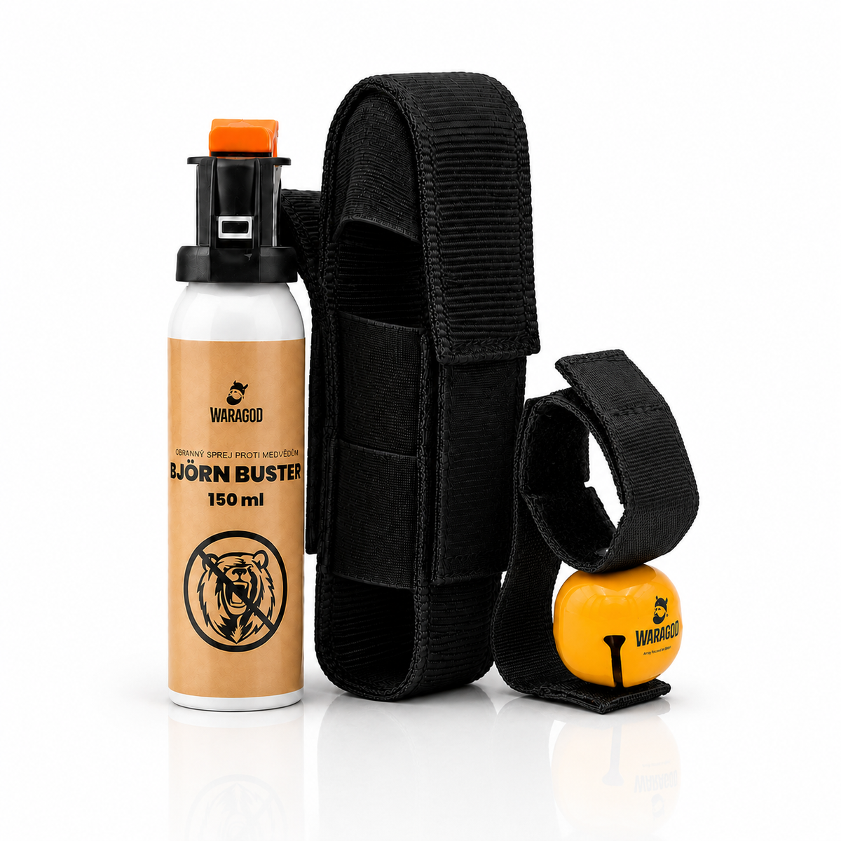WARAGOD Outdoor Safety Set – spray anti-urs, husă și fluieră