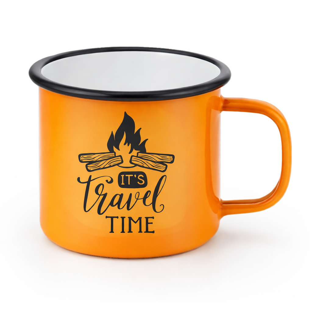 WARAGOD It's Travel Time cană outdoor 355ml, portocalie