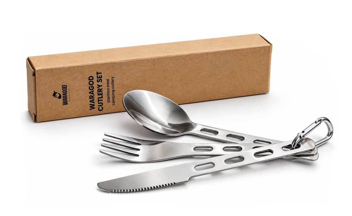 WARAGOD Prandor set tacâmuri din inox, 3 piese