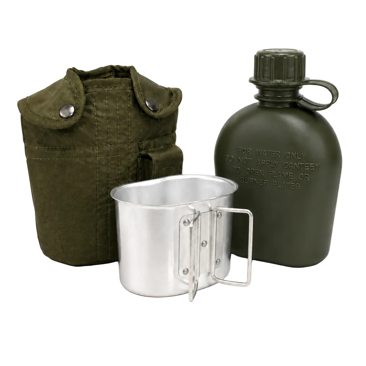 Dragowa Tactical ploscă cu bol ALU 1L, verde