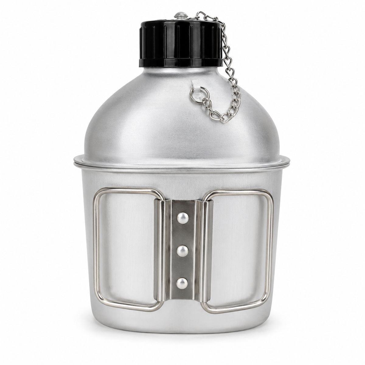 Dragowa Tactical ploscă de cărăpat din aluminiu cu bol 940ml