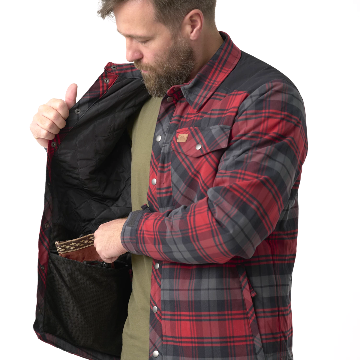 Helikon-Tex Warden zimná košeľa, Slate Crimson Plaid