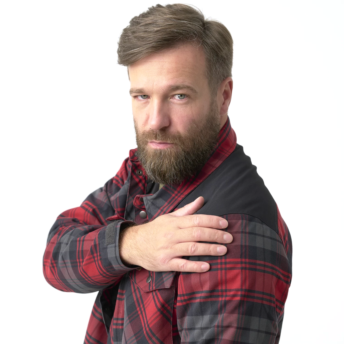 Helikon-Tex Warden zimná košeľa, Slate Crimson Plaid
