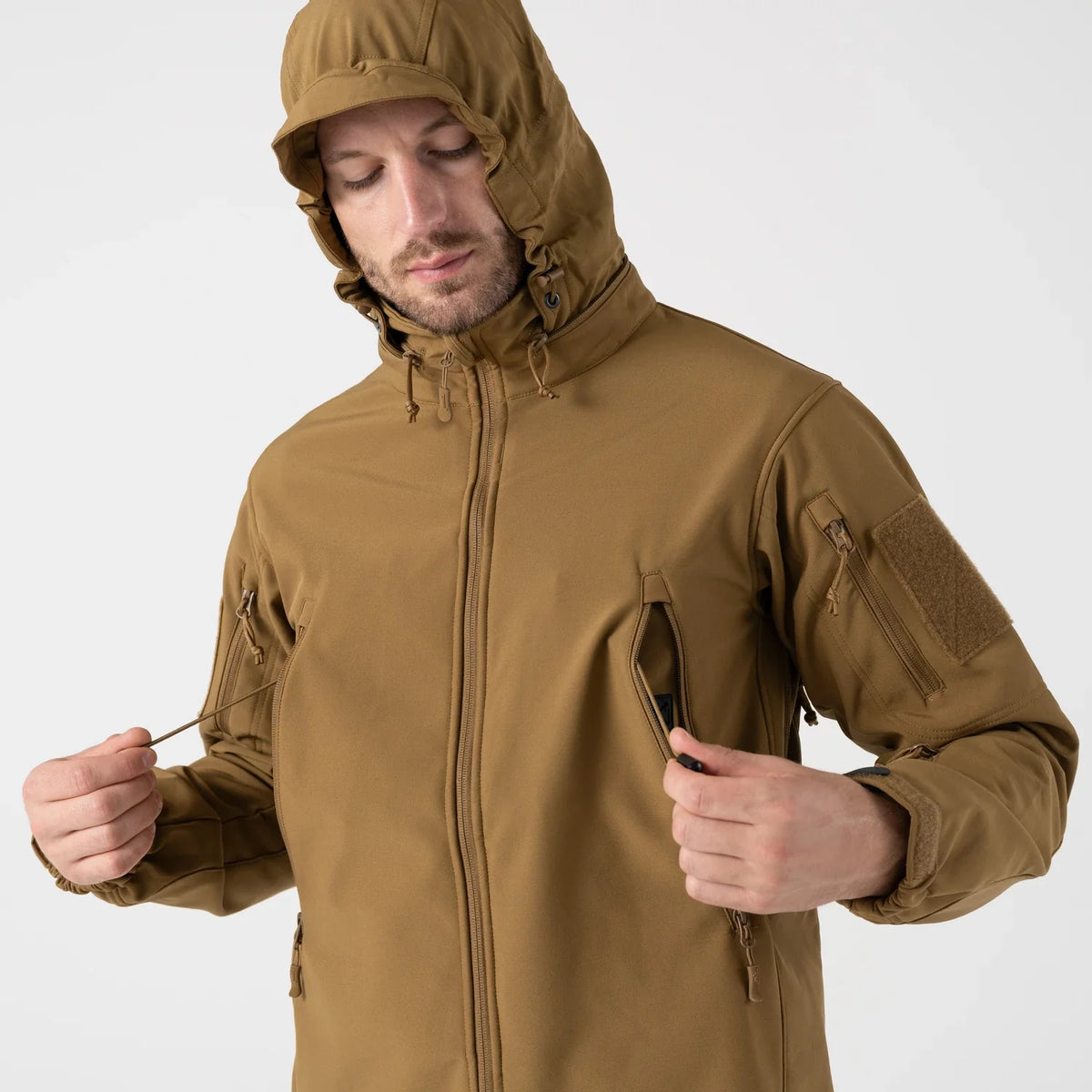 Helikon-Tex GUNFIGHTER bunda Shark Skin, zelená – detail 8