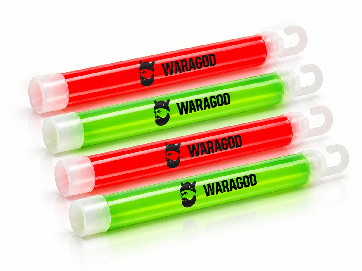 WARAGOD baston luminos 15cm DUO roșu + verde