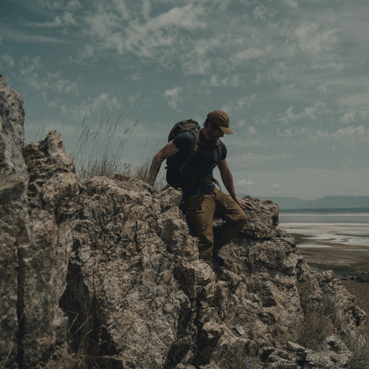 Helikon-Tex HYBRID OUTBACK pantaloni Dura Canvas DuraCanvas, Coyote / Taiga Green