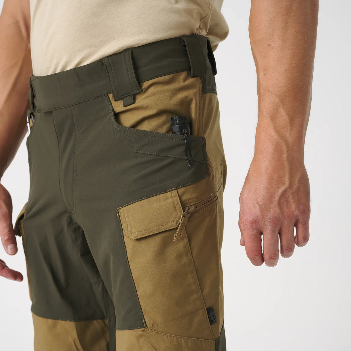 Helikon-Tex HYBRID OUTBACK nohavice Dura Canvas DuraCanvas, Coyote – detail 3
