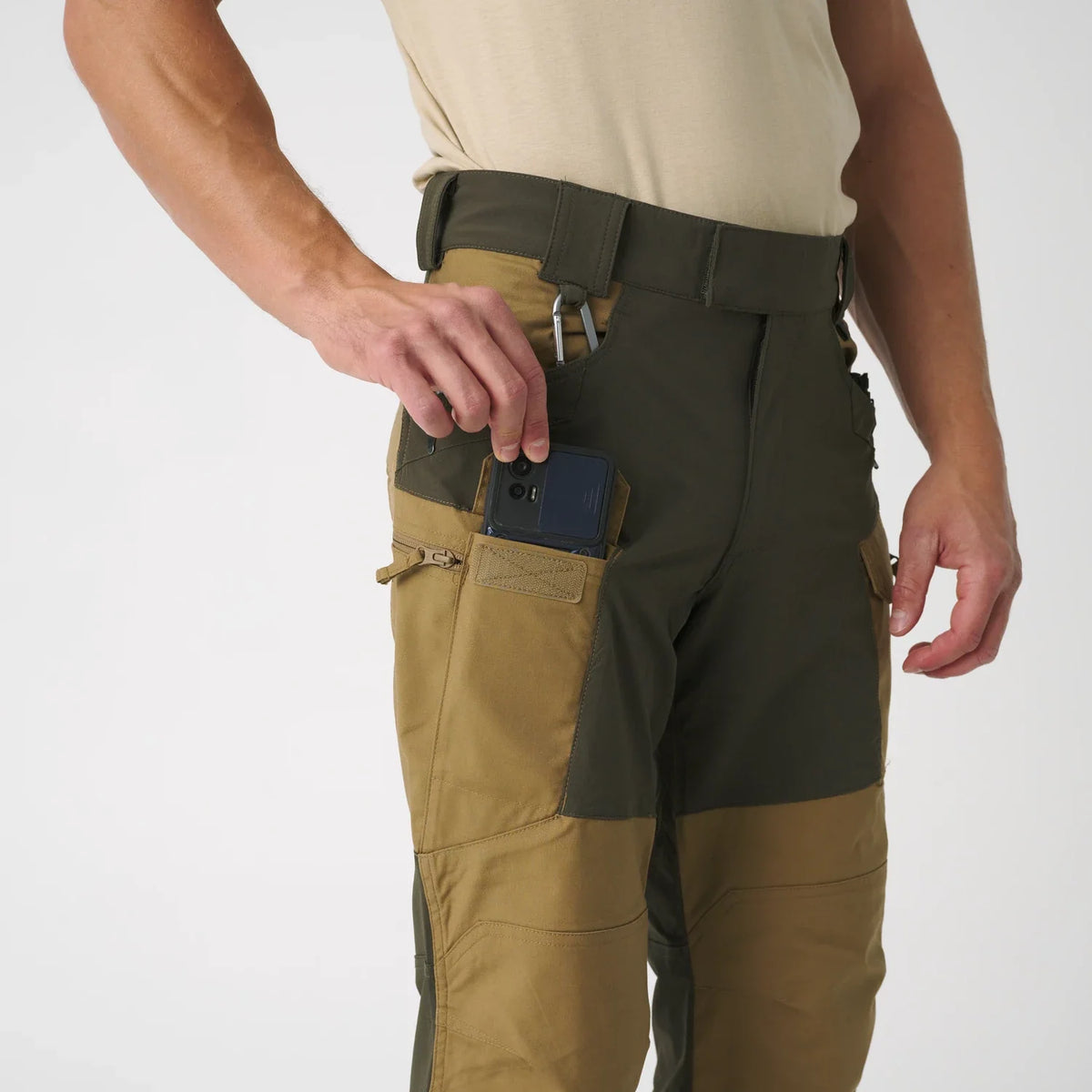 Helikon-Tex HYBRID OUTBACK nohavice Dura Canvas DuraCanvas, Coyote – detail 6