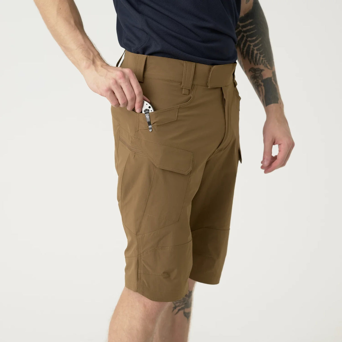 Helikon-Tex OTS 11" šortky taktické outdoorové VersaStretch Lite, Black – detail 6