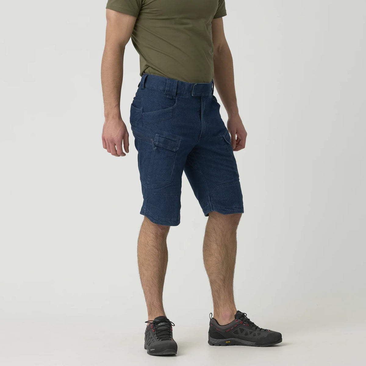Helikon-Tex UTS krátke nohavice taktické 11'' Denim Stretch, Marine Blue – detail