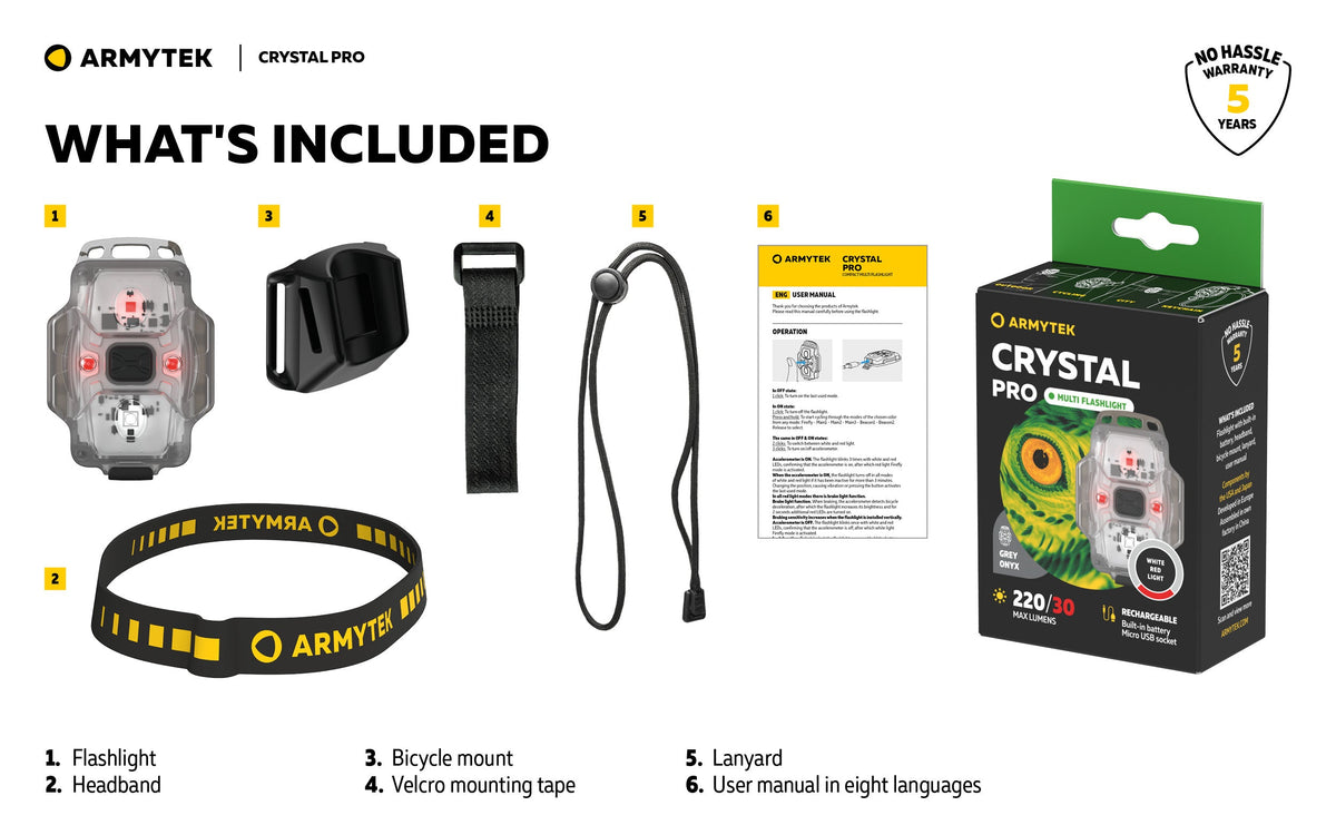 ArmyTek Crystal Pro Blue lanternă portabilă LED F07101B, albastră, transparent