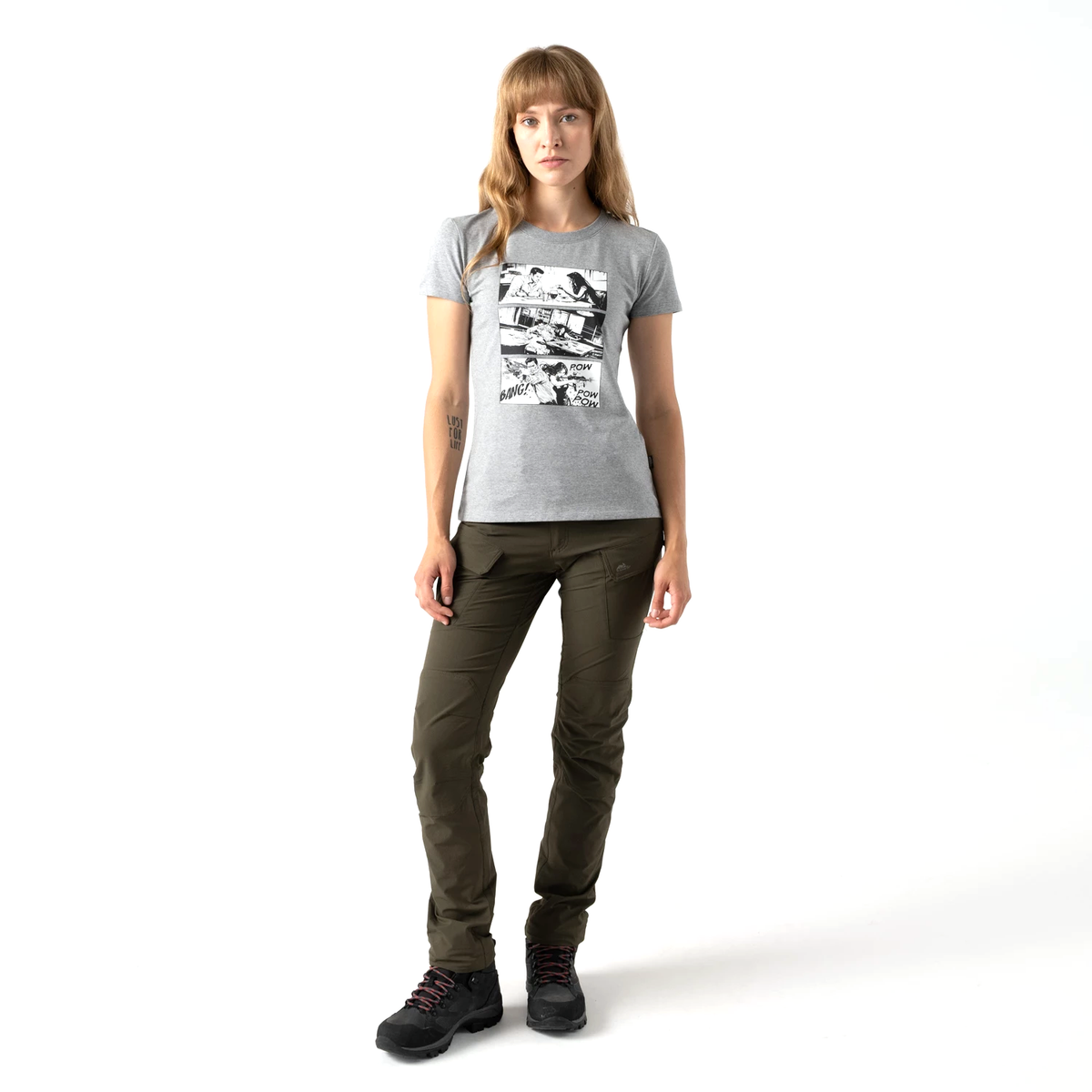 Helikon-Tex Combat Date dámske tričko, mid grey melange