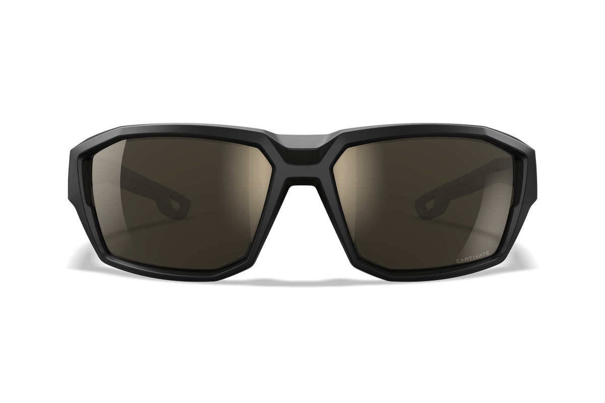Wiley X Alpine ochelari balistici de soare CAPTIVATE Polarized Tungsten Mirror, Matte Black-Tan