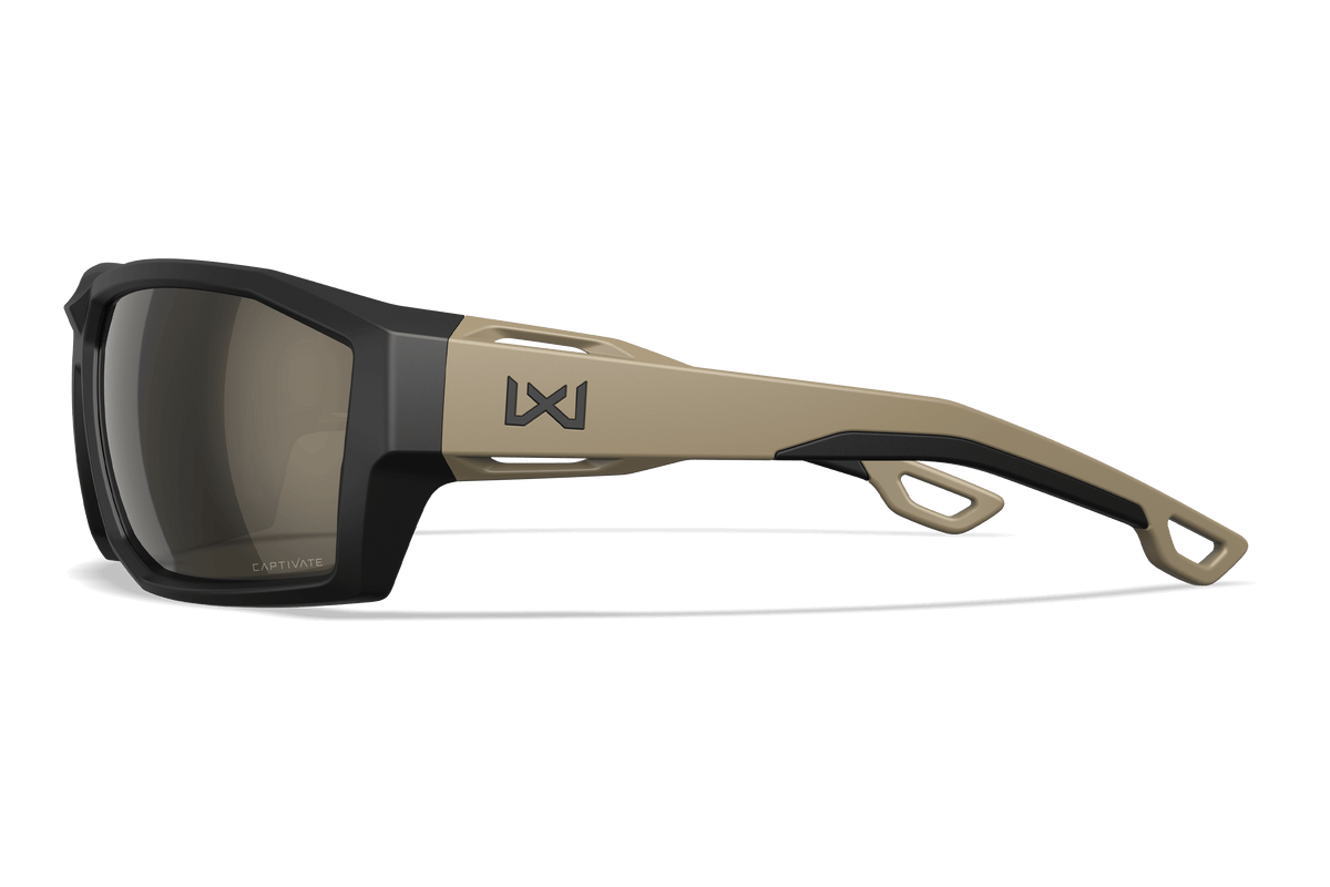 Wiley X Alpine ochelari balistici de soare CAPTIVATE Polarized Tungsten Mirror, Matte Black-Tan