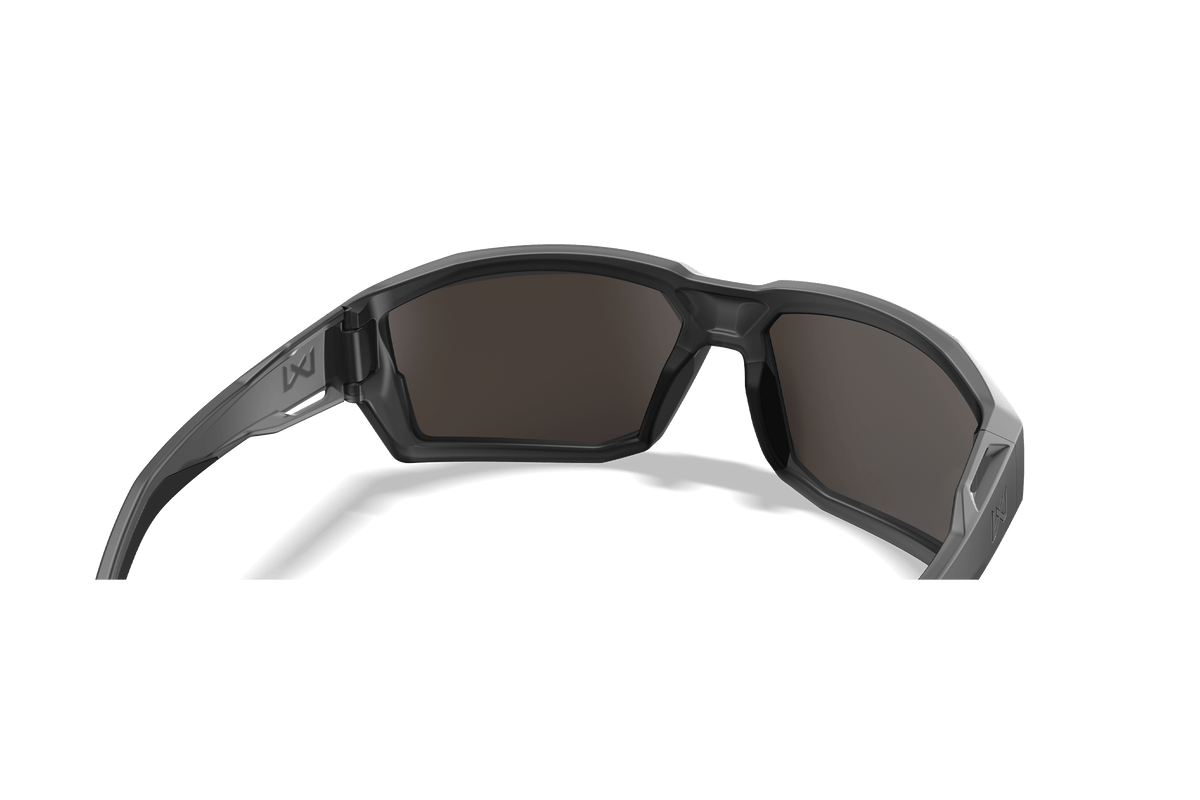 Wiley X Alpine ochelari balistici de soare, Matte Translucent Black / CAPTIVATE Polarized Green Mirror