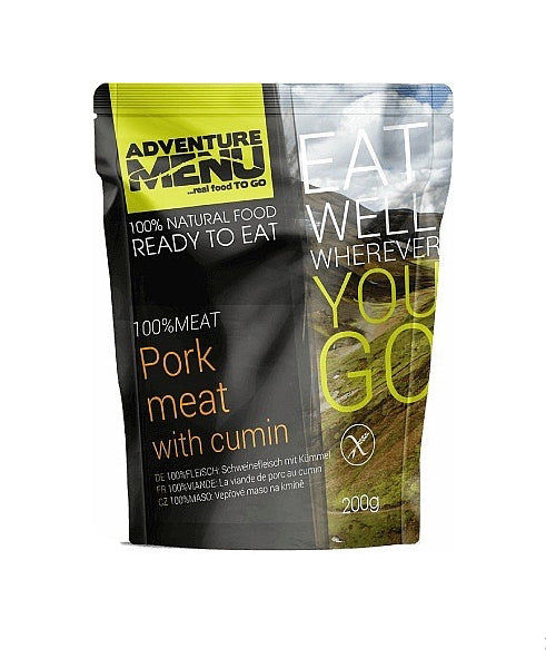 100% Adventure Menu Carne de porc pe chimen, 200g