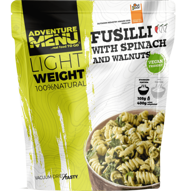Adventure menu Fusilli cu spanac și nuci, 400g