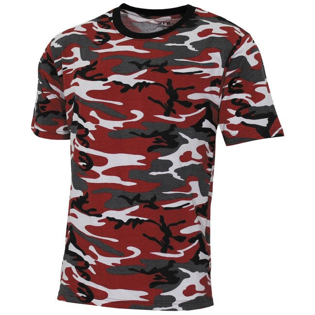 MFH Streetstyle tricou american, red-camo