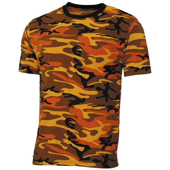 MFH Streetstyle tricou american, orange-camo